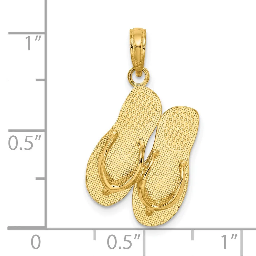 14K TURKS AND CAICOS Double Flip-Flop Charm