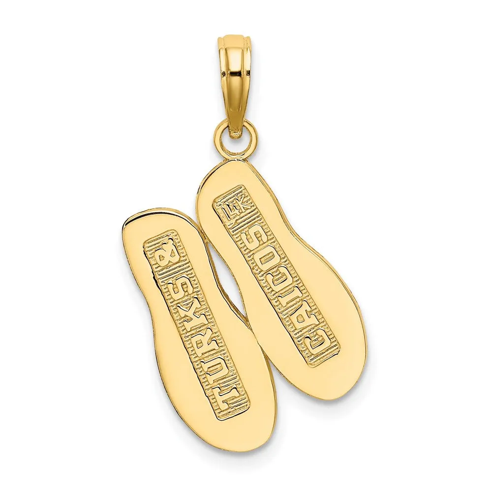 14K TURKS AND CAICOS Double Flip-Flop Charm