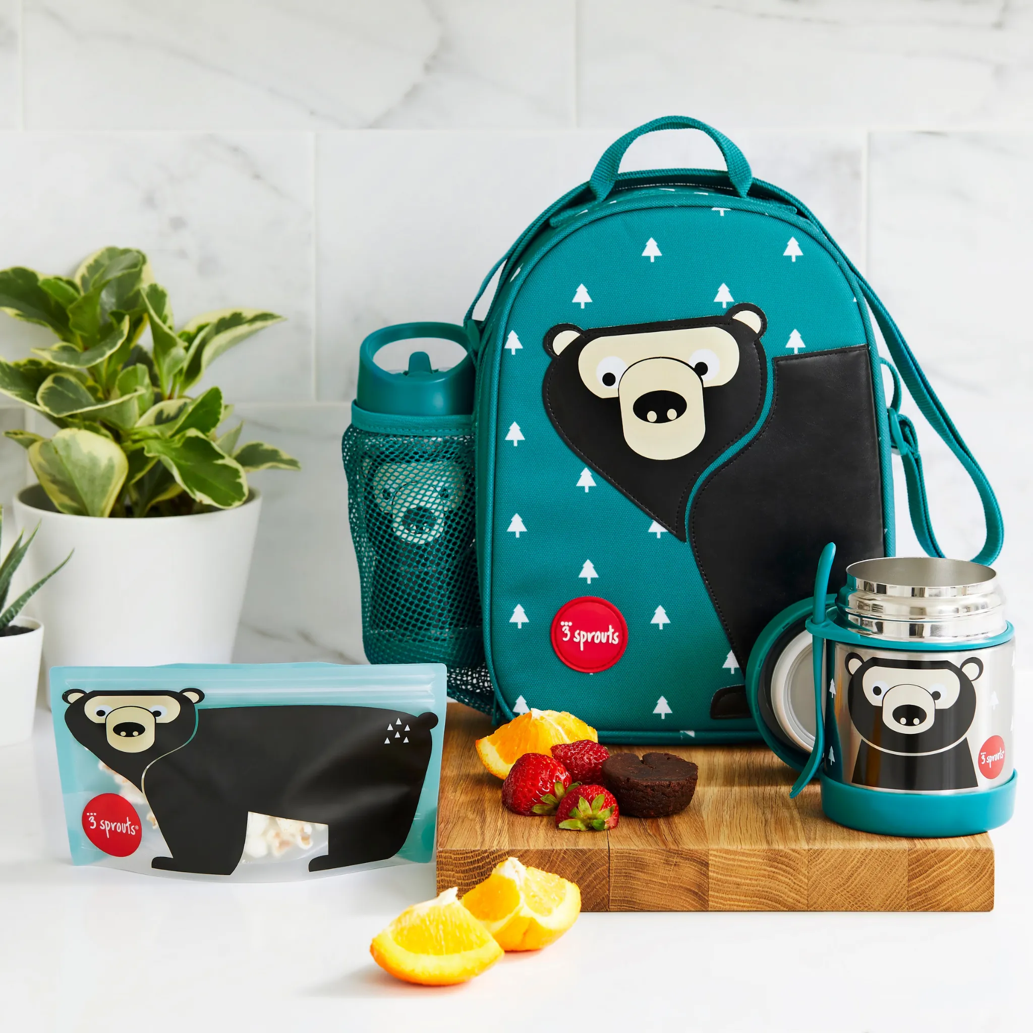 3 Sprouts Water Bottle - Bear