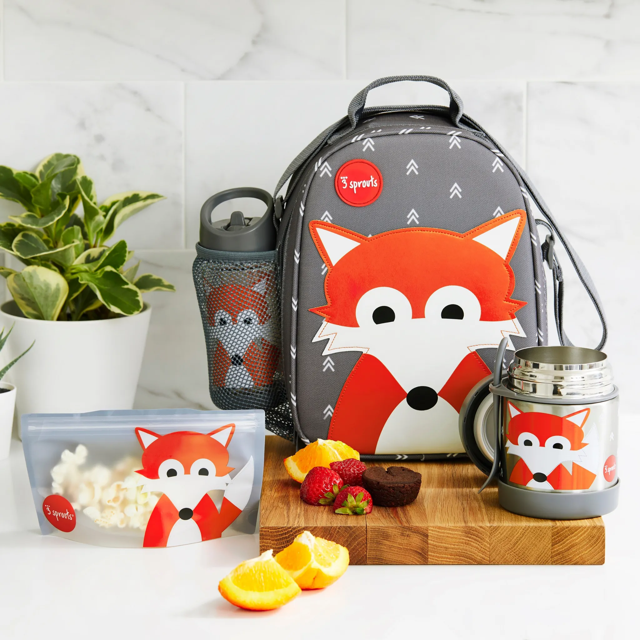 3 Sprouts Water Bottle - Fox