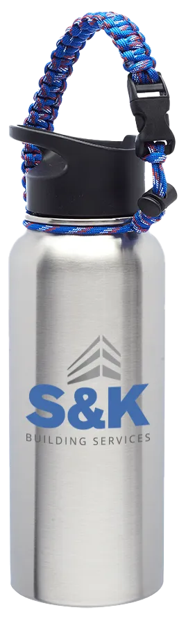 34 oz. Vulcan Stainless Steel Water Bottles with Strap