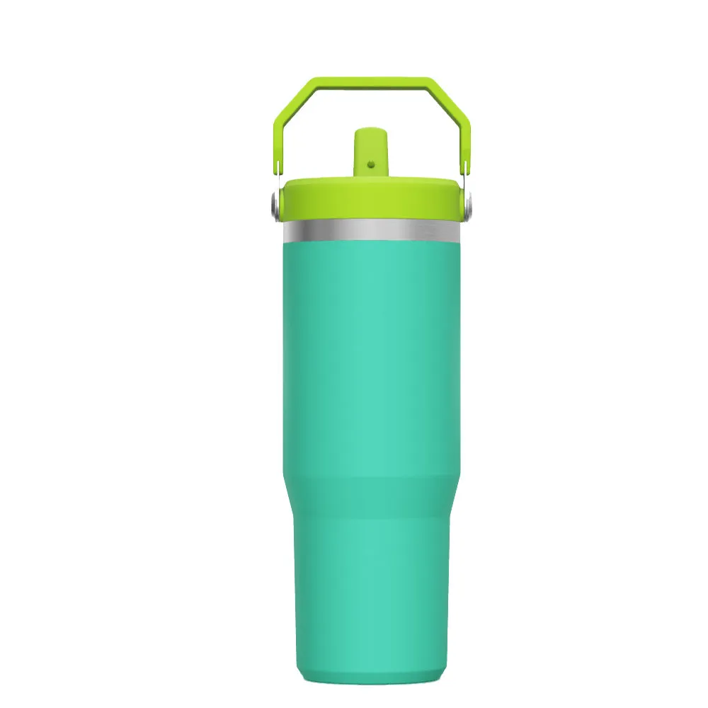 99675PT TERMO ICEFLOW FLIP STRAW 30oz TROPIC TEAL MARCA STANLEY