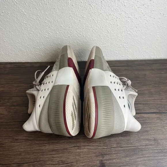 Adidas Dame 3‎ West Campus Grey Burgundy Basketball Shoes Mens Size 9.5 BW0326