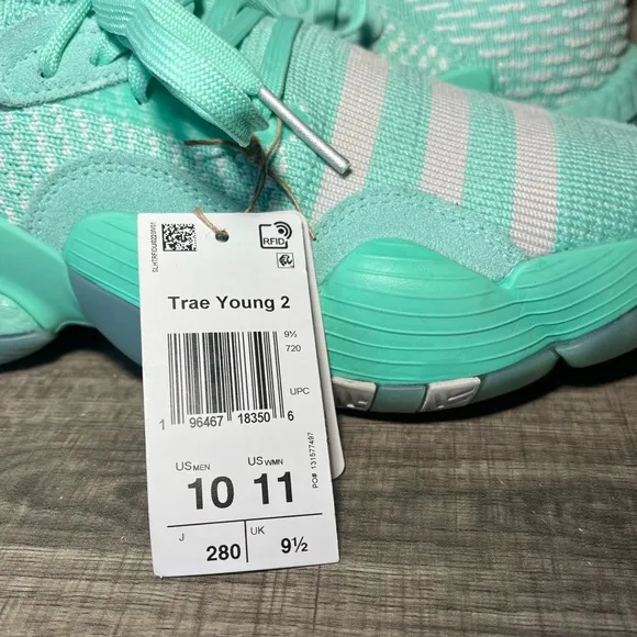 Adidas Trae Young 2 Basketball Shoes IG5333 Mint‎ Green Size 10 Shoes Brand New