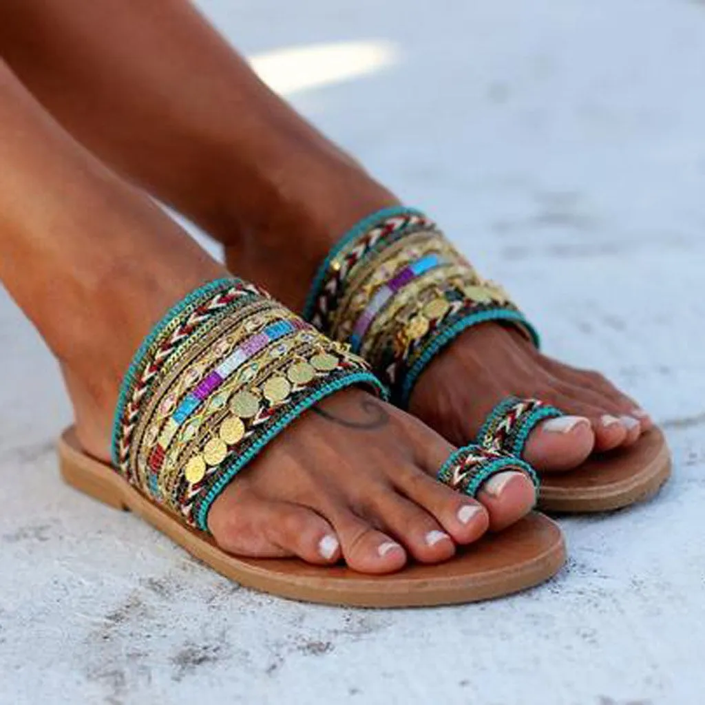 Artisanal Sandals Flip-Flops Handmade Greek Style Boho Flip Flop Sandals Streetwear Shoes Chaussures Femme