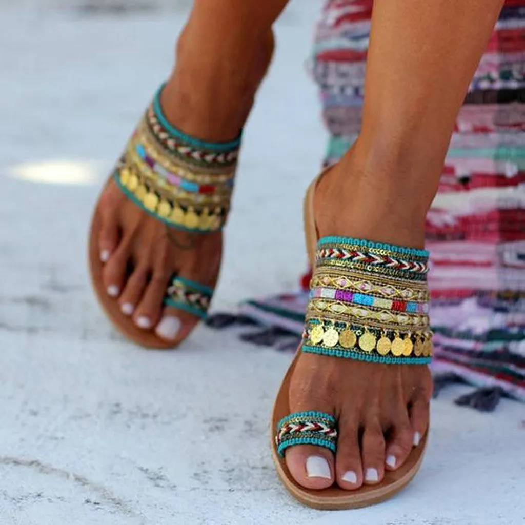 Artisanal Sandals Flip-Flops Handmade Greek Style Boho Flip Flop Sandals Streetwear Shoes Chaussures Femme