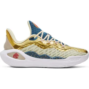 Basketbalové tenisky Under Armour Unisex Curry 11 'Championship Mindset' Basketball Shoes Lemon Ice/Metallic Gold/Red