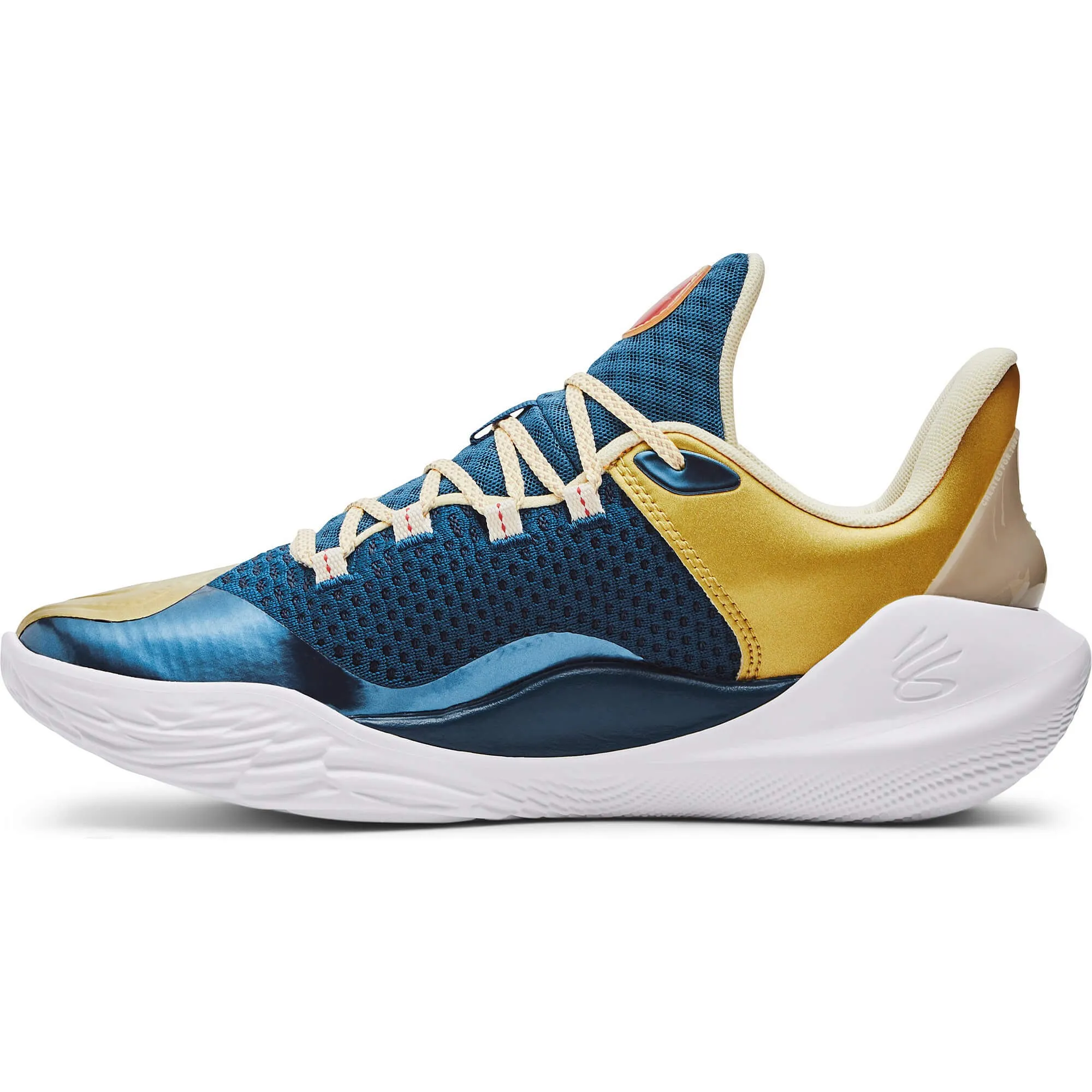 Basketbalové tenisky Under Armour Unisex Curry 11 'Championship Mindset' Basketball Shoes Lemon Ice/Metallic Gold/Red