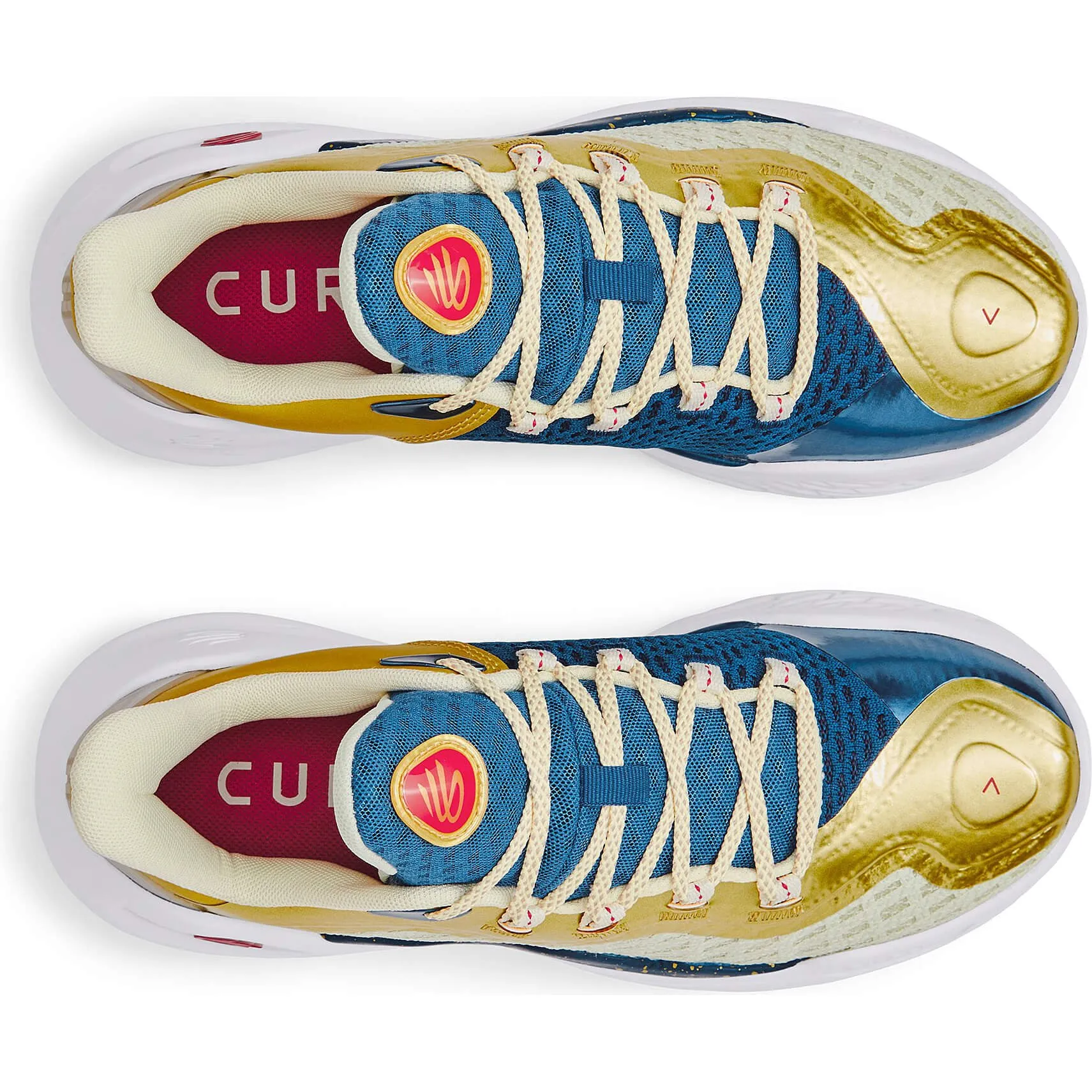 Basketbalové tenisky Under Armour Unisex Curry 11 'Championship Mindset' Basketball Shoes Lemon Ice/Metallic Gold/Red
