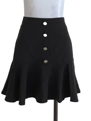 Black Plain Flip Skirt