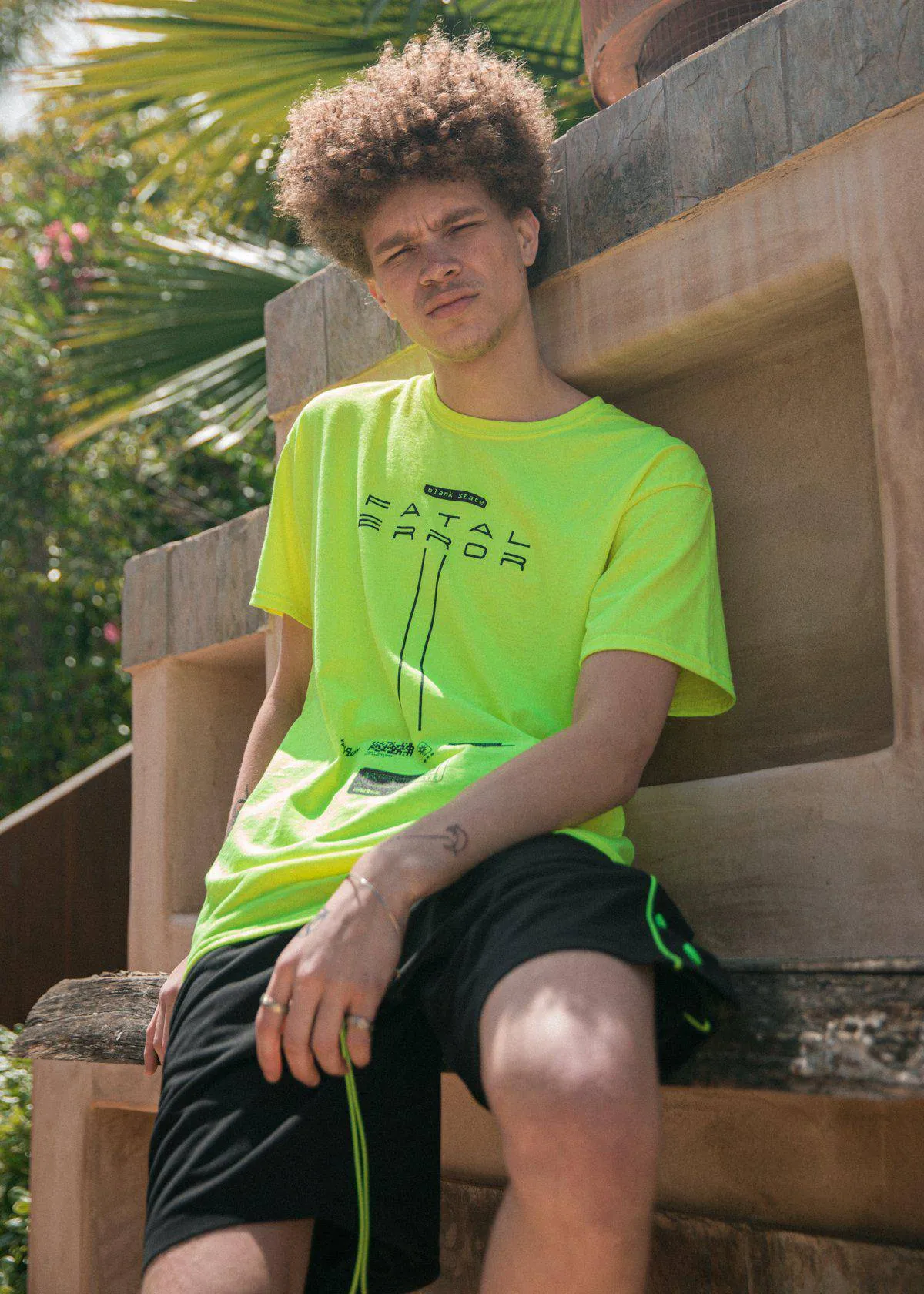 Blank State Men's Fatal Error Tee in Neon