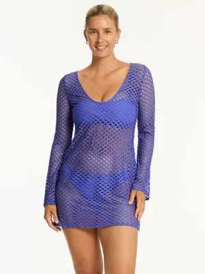 Castaway Mesh Coverup In Iris