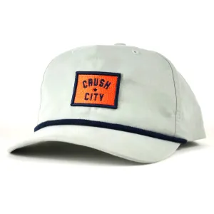 Crush Badge - 5-Panel Golf Hat | Grey & Navy