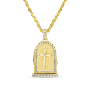 Custom Flip Tombstone Photo Pendant