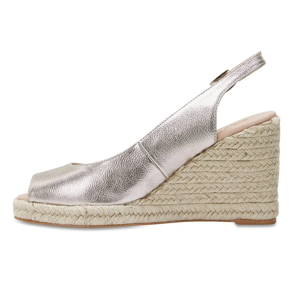 Dakota Espadrille in Soft Gold Leather
