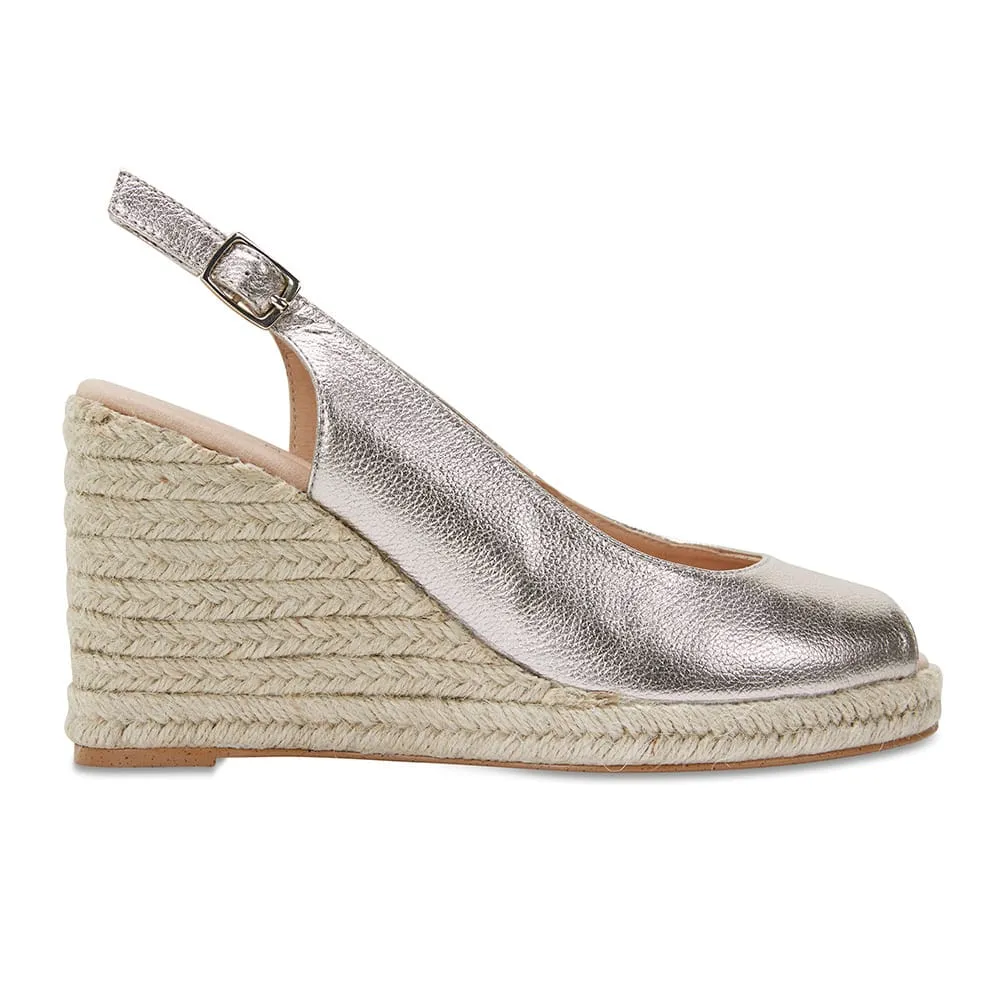 Dakota Espadrille in Soft Gold Leather