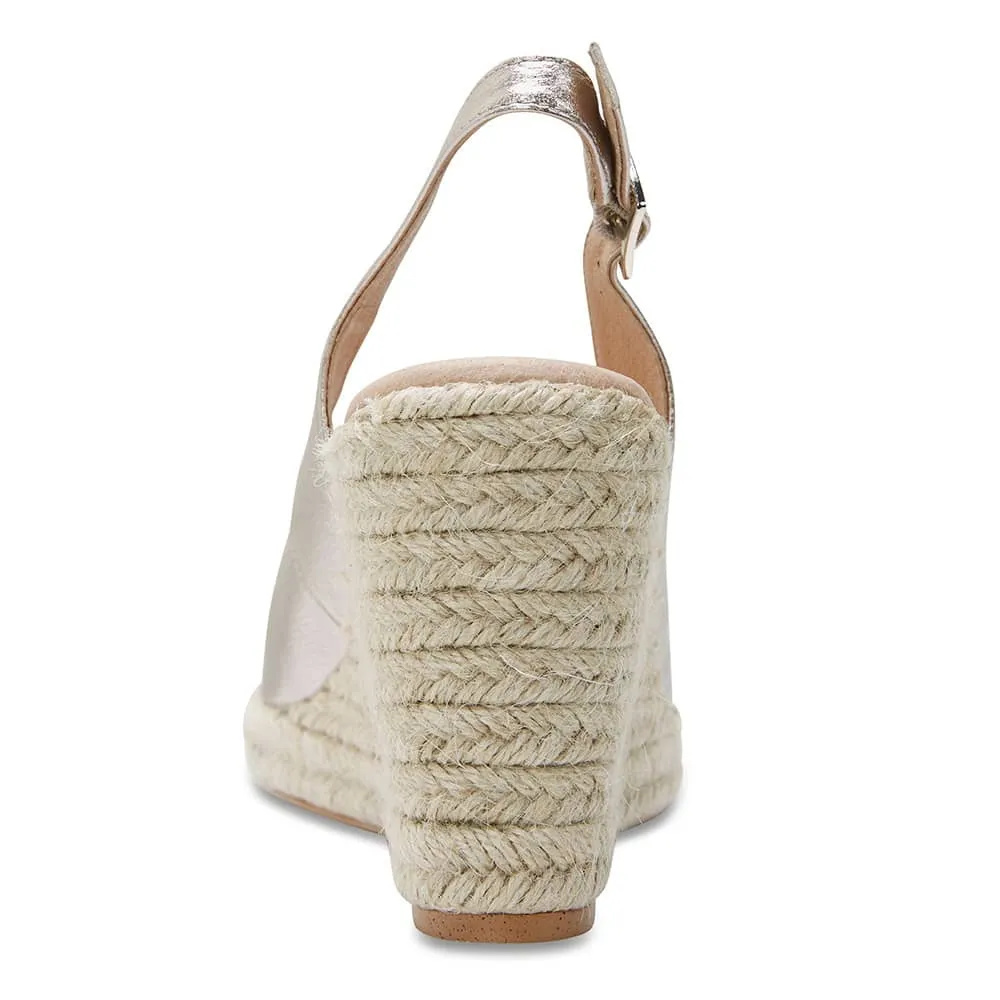 Dakota Espadrille in Soft Gold Leather