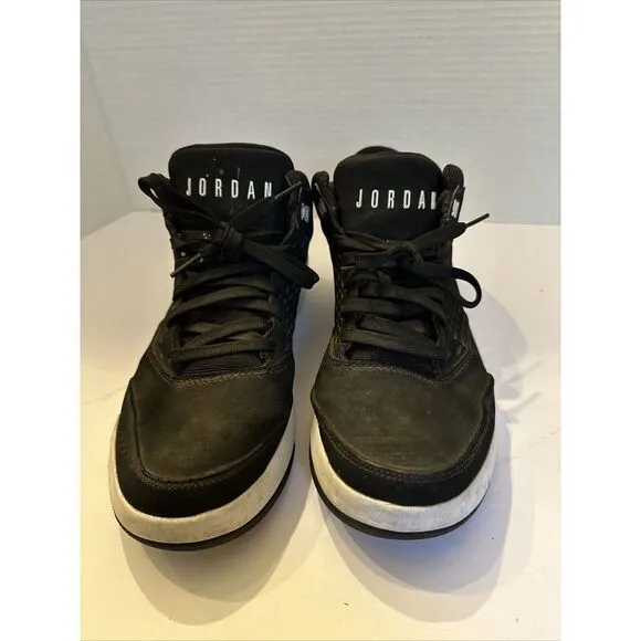 EUC Mens Size 7.5 Black White Jordan Flight Origin 4 Basketball Shoes 921196 001