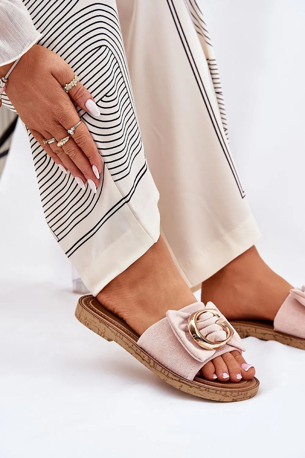 Faux suede Flip-flops