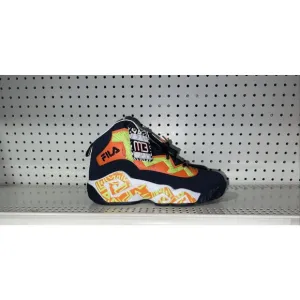 FILA MB Mens Basketball Shoes Size 11 Navy Blue Orange Neon Green Jamal Mashburn
