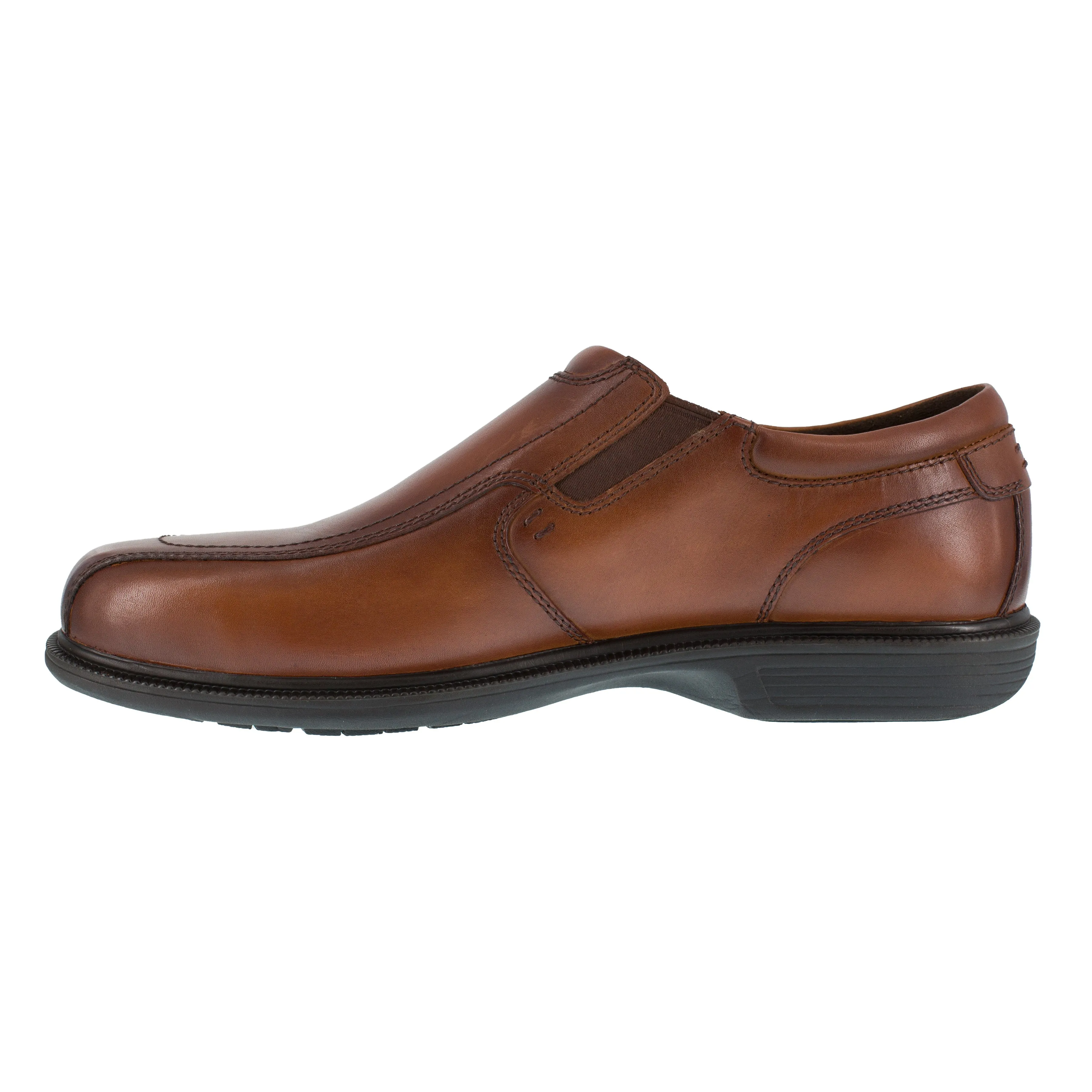 Florsheim Men's Coronis Steel Toe Slip On Oxford Work Shoe - Brown - FS2006