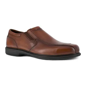 Florsheim Men's Coronis Steel Toe Slip On Oxford Work Shoe - Brown - FS2006