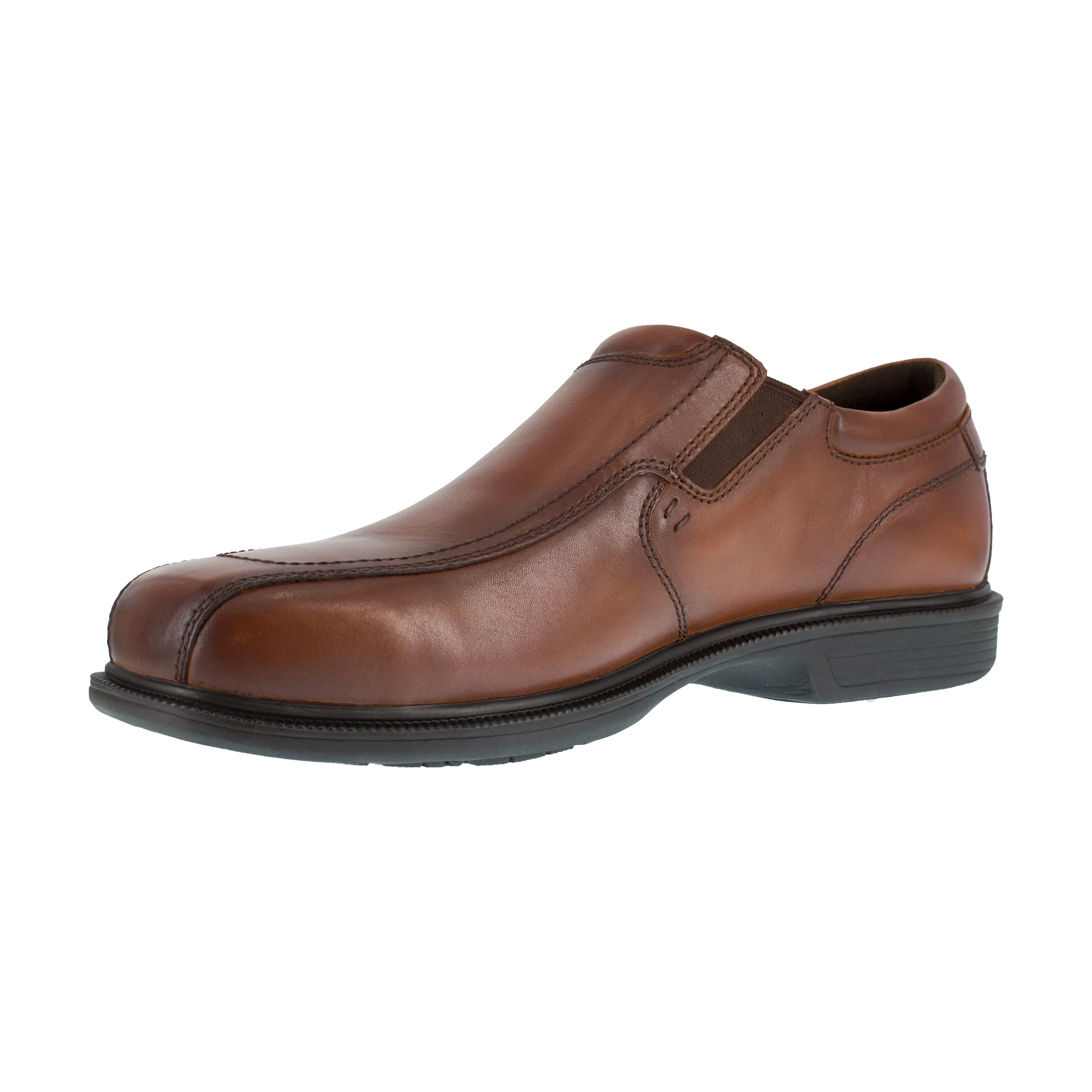 Florsheim Men's Coronis Steel Toe Slip On Oxford Work Shoe - Brown - FS2006
