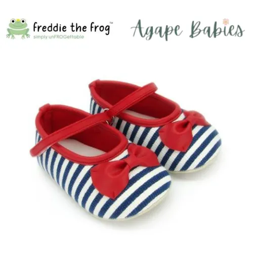 Freddie The Frog Pre Walker Shoes - Gwen Stripes Blue