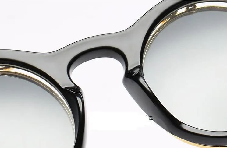 Gafas Fashion Lentes Flip Vintage estilo SteamPunk Hipsters Retro Cool de Sol Protección UV400 Armazón Acetato Negro con Metal