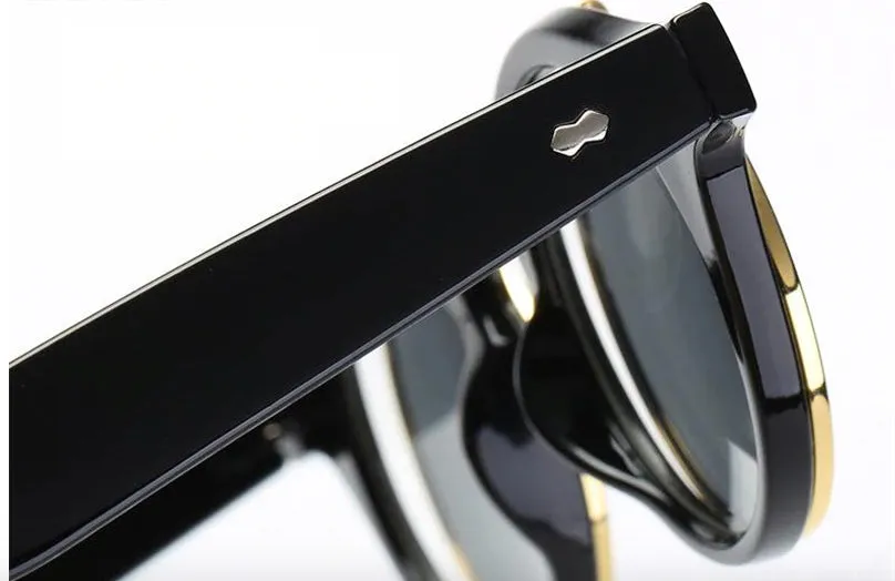Gafas Fashion Lentes Flip Vintage estilo SteamPunk Hipsters Retro Cool de Sol Protección UV400 Armazón Acetato Negro con Metal