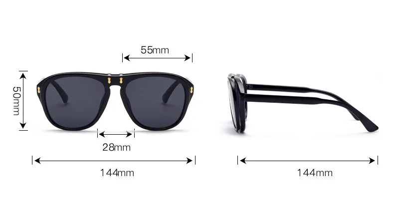 Gafas Flip tipo diseñador Guccio modelo McGregor Armazón Acetato Lentes Protección UV