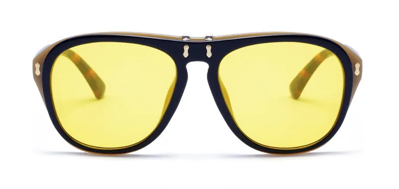 Gafas Flip tipo diseñador Guccio modelo McGregor Armazón Acetato Lentes Protección UV