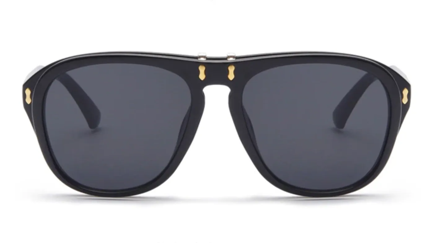Gafas Flip tipo diseñador Guccio modelo McGregor Armazón Acetato Lentes Protección UV