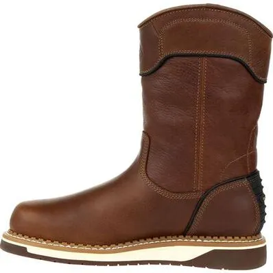 Georgia Men's AMP LT 10" Waterproof Wellington Work Boot- Brown- GB00369