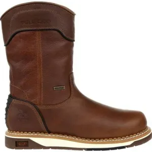 Georgia Men's AMP LT 10" Waterproof Wellington Work Boot- Brown- GB00369