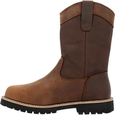 Georgia Men's Core 37 10" Waterproof Slip Resistant Work Boot -Brown- GB00638
