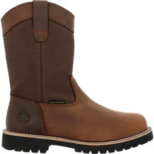 Georgia Men's Core 37 10" Waterproof Slip Resistant Work Boot -Brown- GB00638