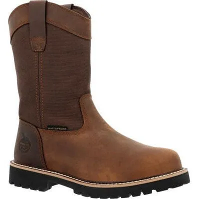 Georgia Men's Core 37 10" Waterproof Slip Resistant Work Boot -Brown- GB00638