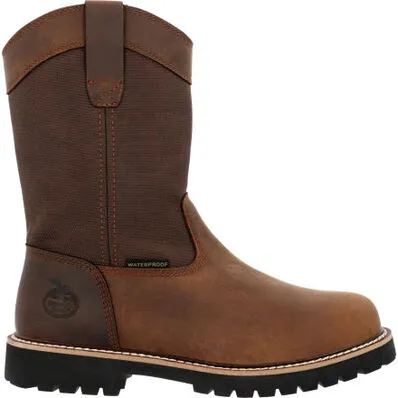 Georgia Men's Core 37 10" Waterproof Slip Resistant Work Boot -Brown- GB00638
