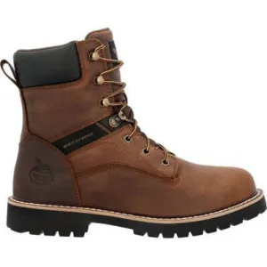 Georgia Men's Core 37 8" Waterproof Slip Resistant Work Boot -Brown- GB00637