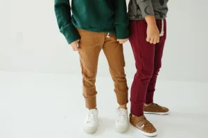 Gus   Steel Joggers in Nutmeg