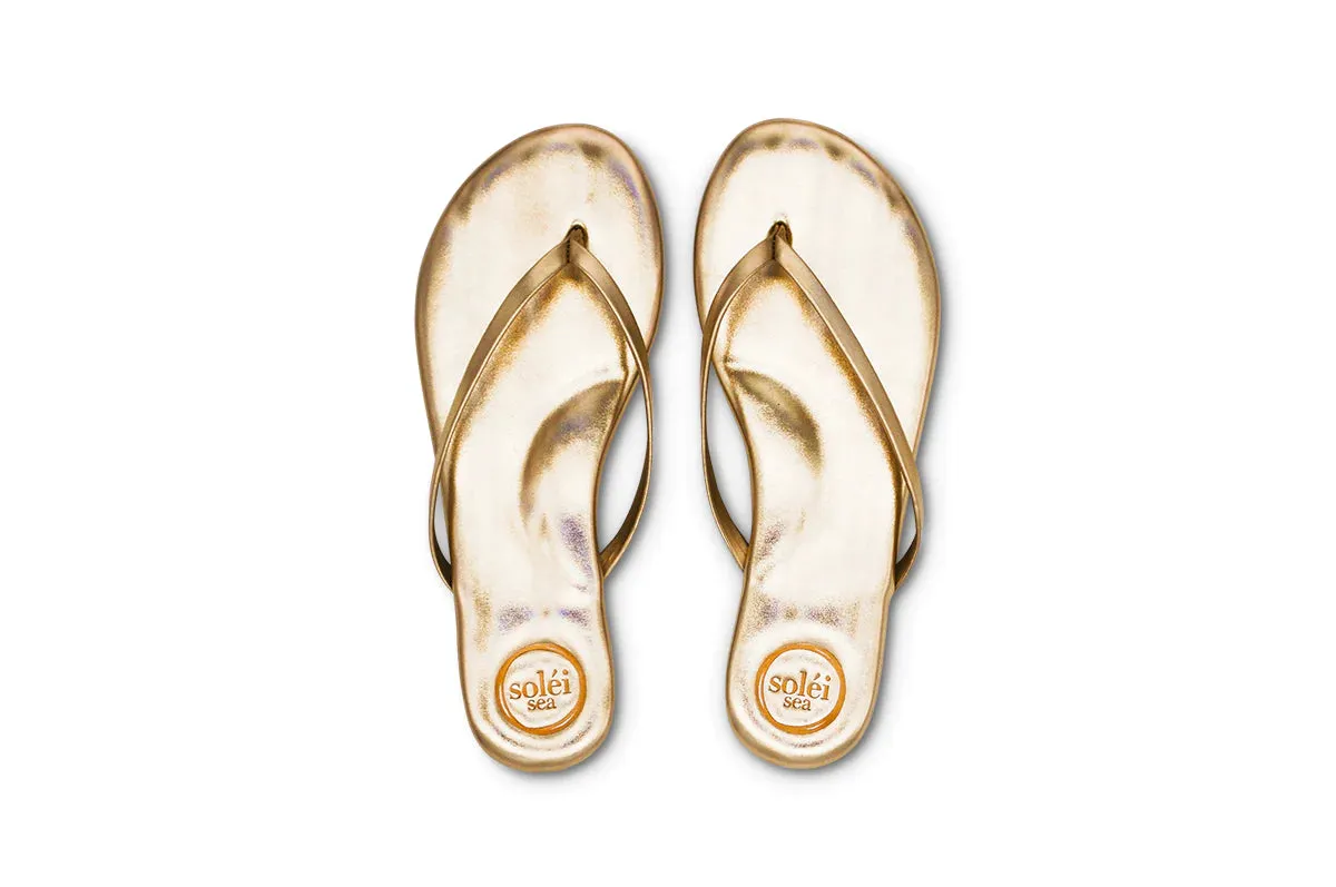 INDIE METALLIC GOLD SANDAL