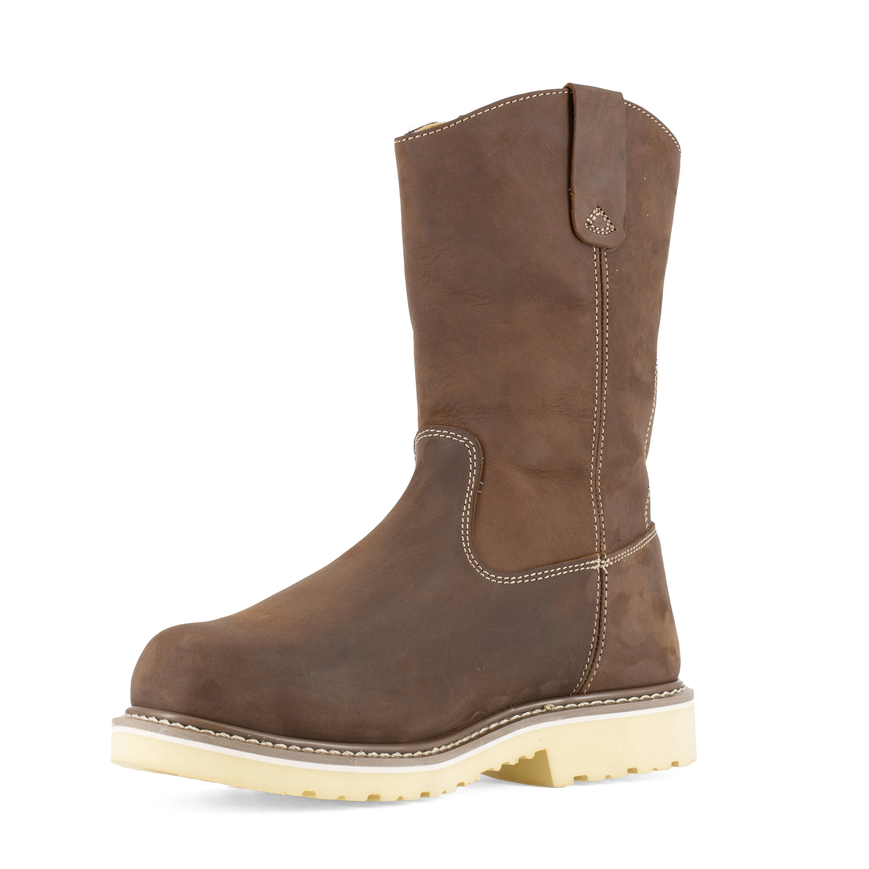 Iron Age Men's Solidifier 11" Comp Toe Cushguard Met Guard Wellington Work Boot - Brown - IA5092