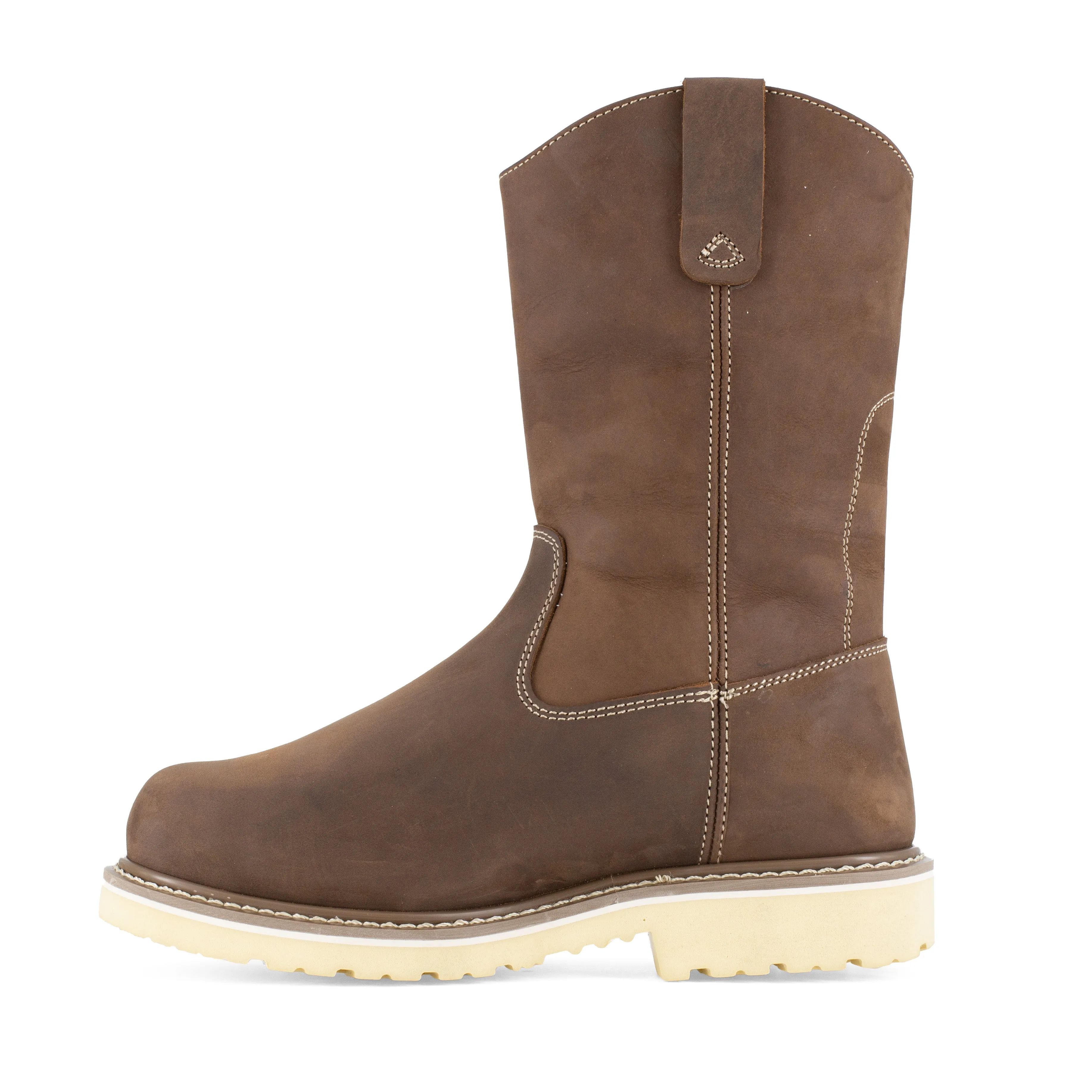 Iron Age Men's Solidifier 11" Comp Toe Cushguard Met Guard Wellington Work Boot - Brown - IA5092