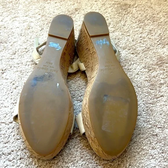 Kate spade wedge sandals with rosettes