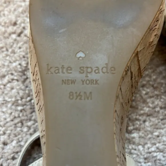 Kate spade wedge sandals with rosettes