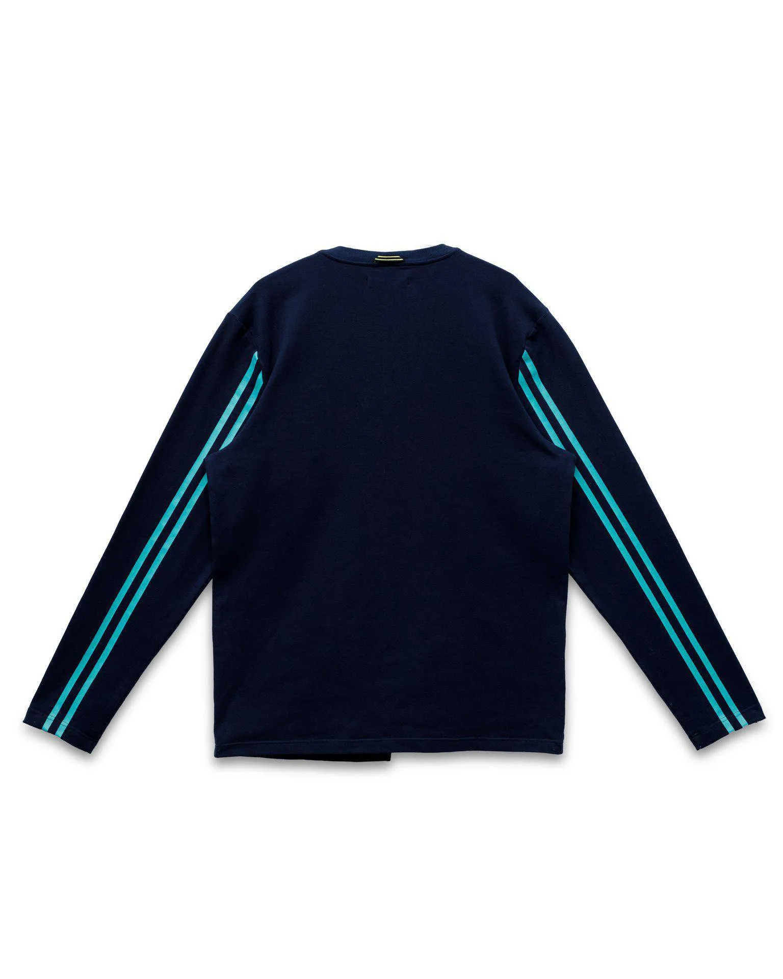 Konus Men's Asymmetrical Hem Long Sleeve Tee in Navy