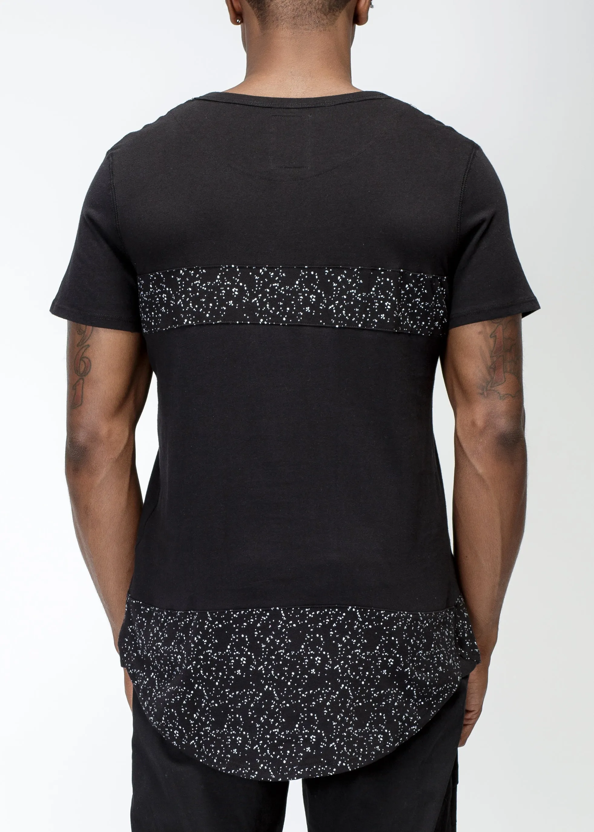 Konus Men's Contrast Pocket Scallop Tee