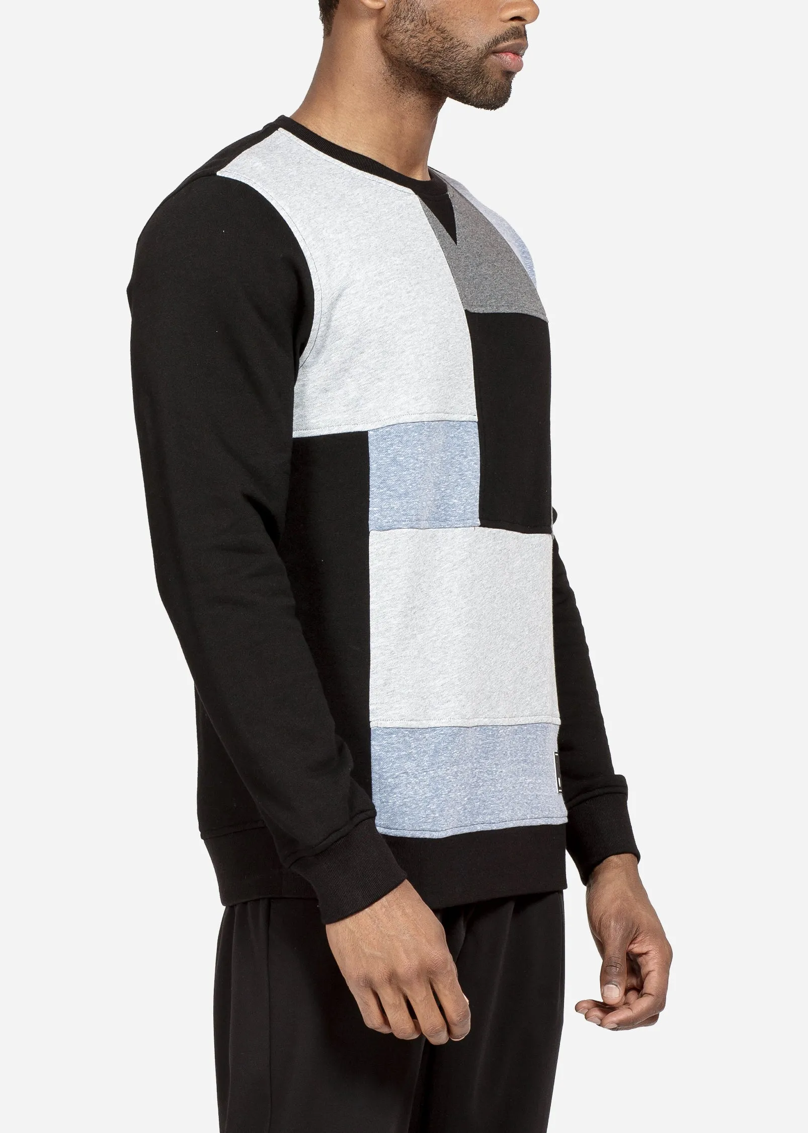 Konus Men's Sweatshirt w/ Panelling in Black