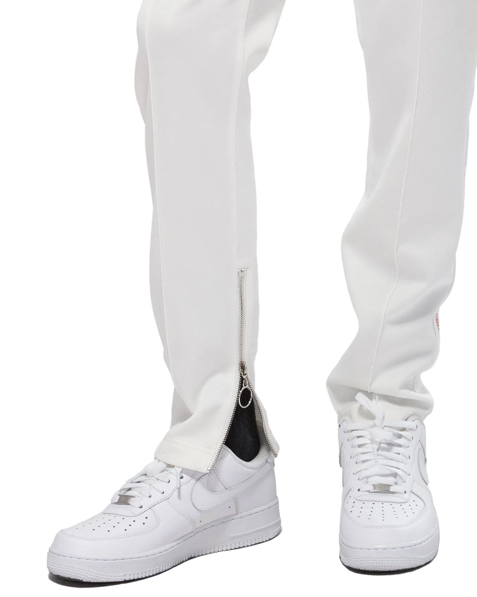Konus Men's Track Pants With Knit Tape detail in White